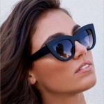 2018 New Cat Eye Women Sunglasses Tinted Color Lens Men Vintage Shaped Sun Glasses Female Eyewear Blue Sunglasses Brand Designer
