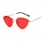 Retro Cat Eye Sunglasses Women Yellow Red Lens Sun glasses Fashion Light Weight Sunglass for women Vintage Metal Eyewear