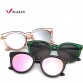 cat eye pink sunglasses woman shades mirror female square sun glasses for women coating oculos 2017 fashion brand sunglasses